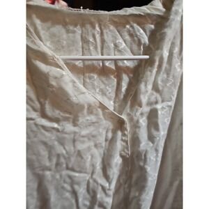 New  Le Mieux Long Sleeve Button Down Top small  White  Sheer Shirt/nightgown